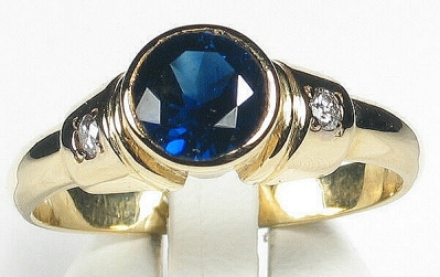 M14002 Natural Australian Sapphire in 14ct Gold Ring SOLD 1