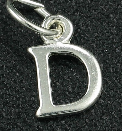 STG Sterling Silver Alphabet Charm - D 1