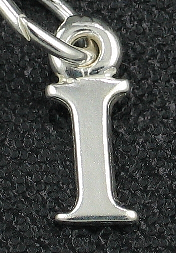 STG Sterling Silver Alphabet Charm - I 1