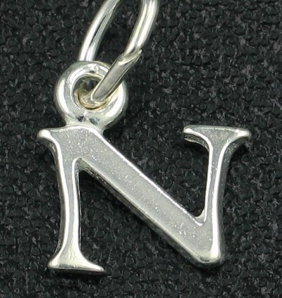 STG Sterling Silver Alphabet Charm - N 1