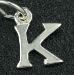 STG Sterling Silver Alphabet Charm - K 1